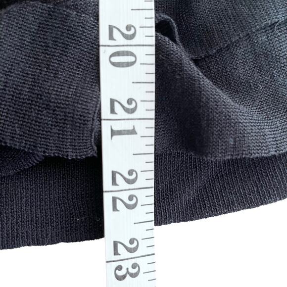 Ann Taylor Black Ruffle Front Cardigan - Size Large - Picture 10 of 10